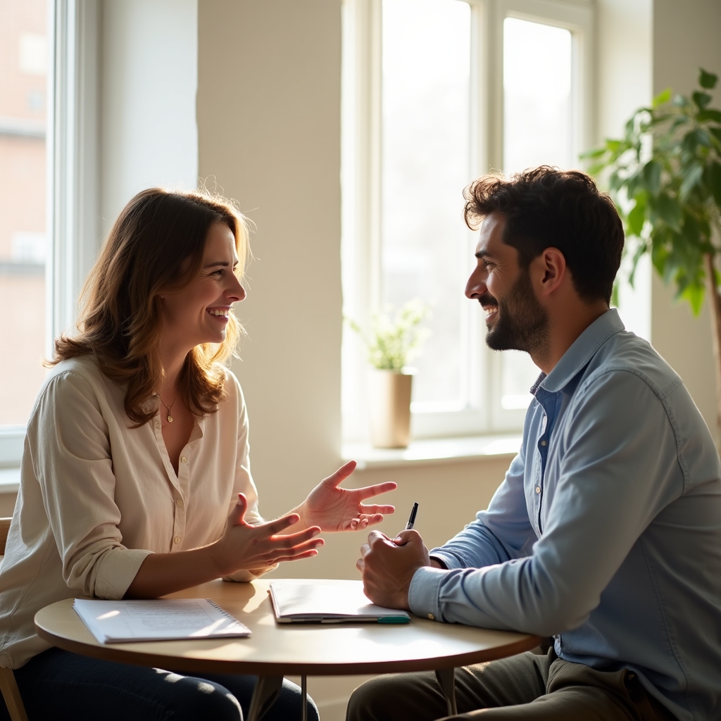 Small group discussion about building monthly savings habits
